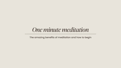 One Minute Meditation